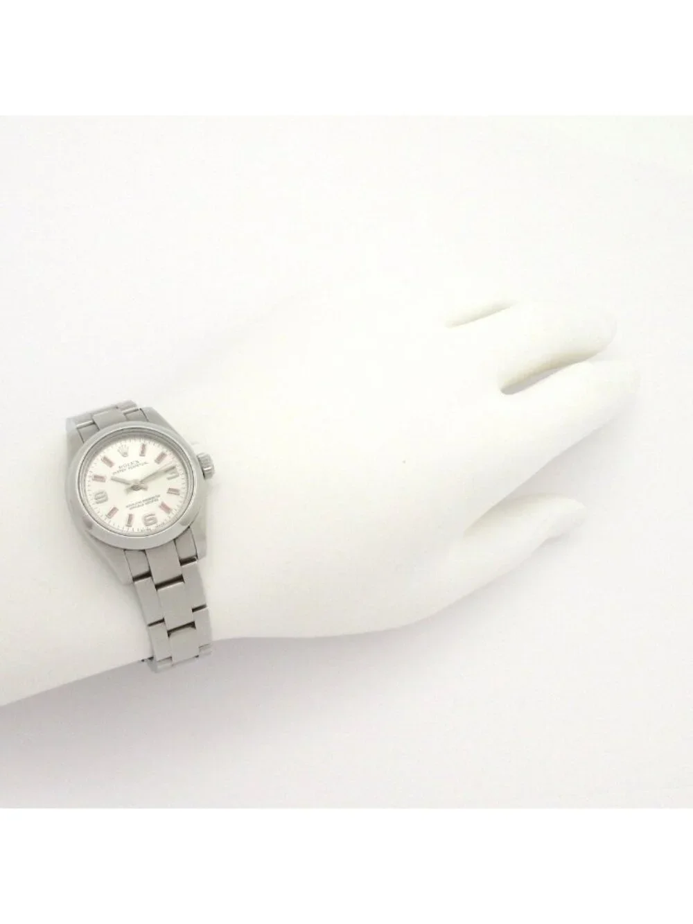 Rolex Watch Oyster Perpetual SS 11 Frames 1 Remaining Frame Roulette Dial Satin